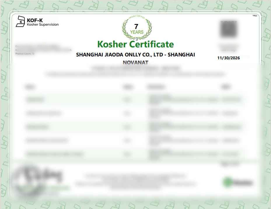 KOSHER益生菌产品认证